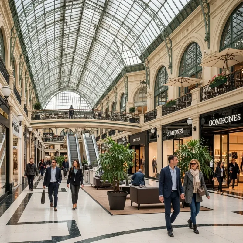 Modern shopping mall interior