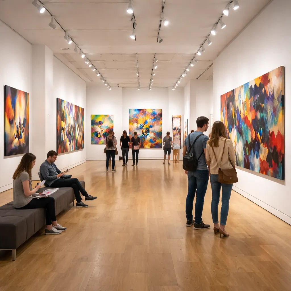 Art gallery with interactive treasure hunt experience