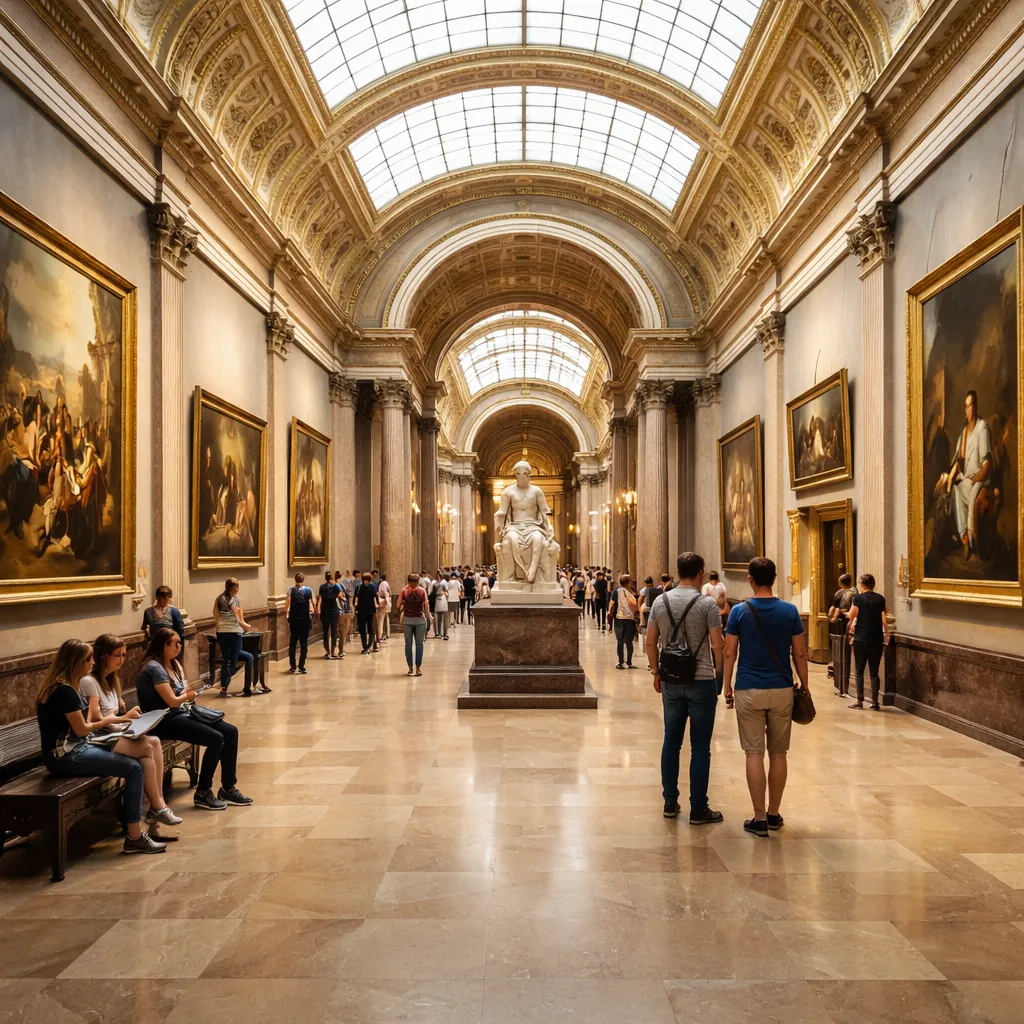 Museum interior with interactive treasure hunt experience